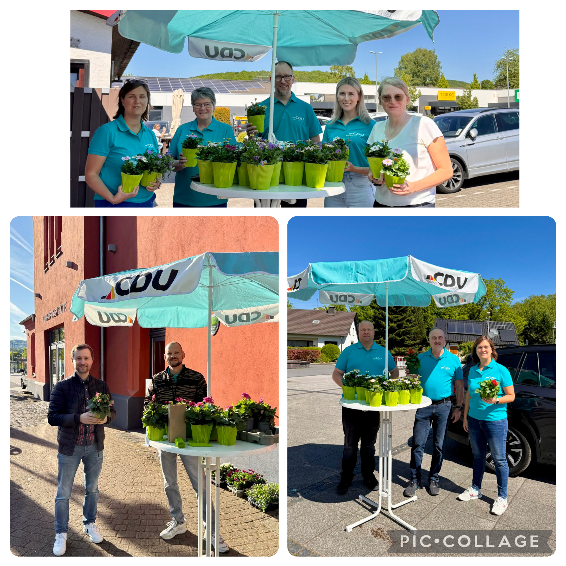 Blumengre zum Muttertag gab es in Rosbach, Schladern, Leuscheid, Herchen und Dattenfeld.