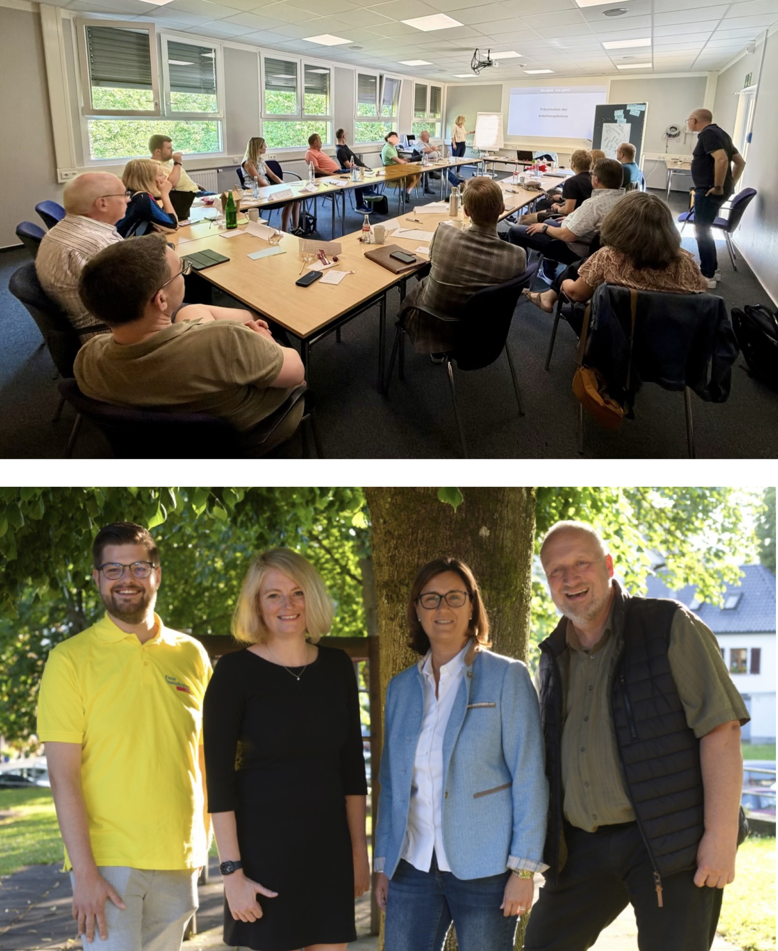 Gemeinsam f�r Windeck: 
Im Austausch �ber Windecks Zukunft beim kommunalpolitischen Workshop in Herchen.

CDU, FDP und Gr�ne unterst�tzten bereits im Kommunalwahlkampf die Wahl von B�rgermeisterin Alexandra Gau�.
